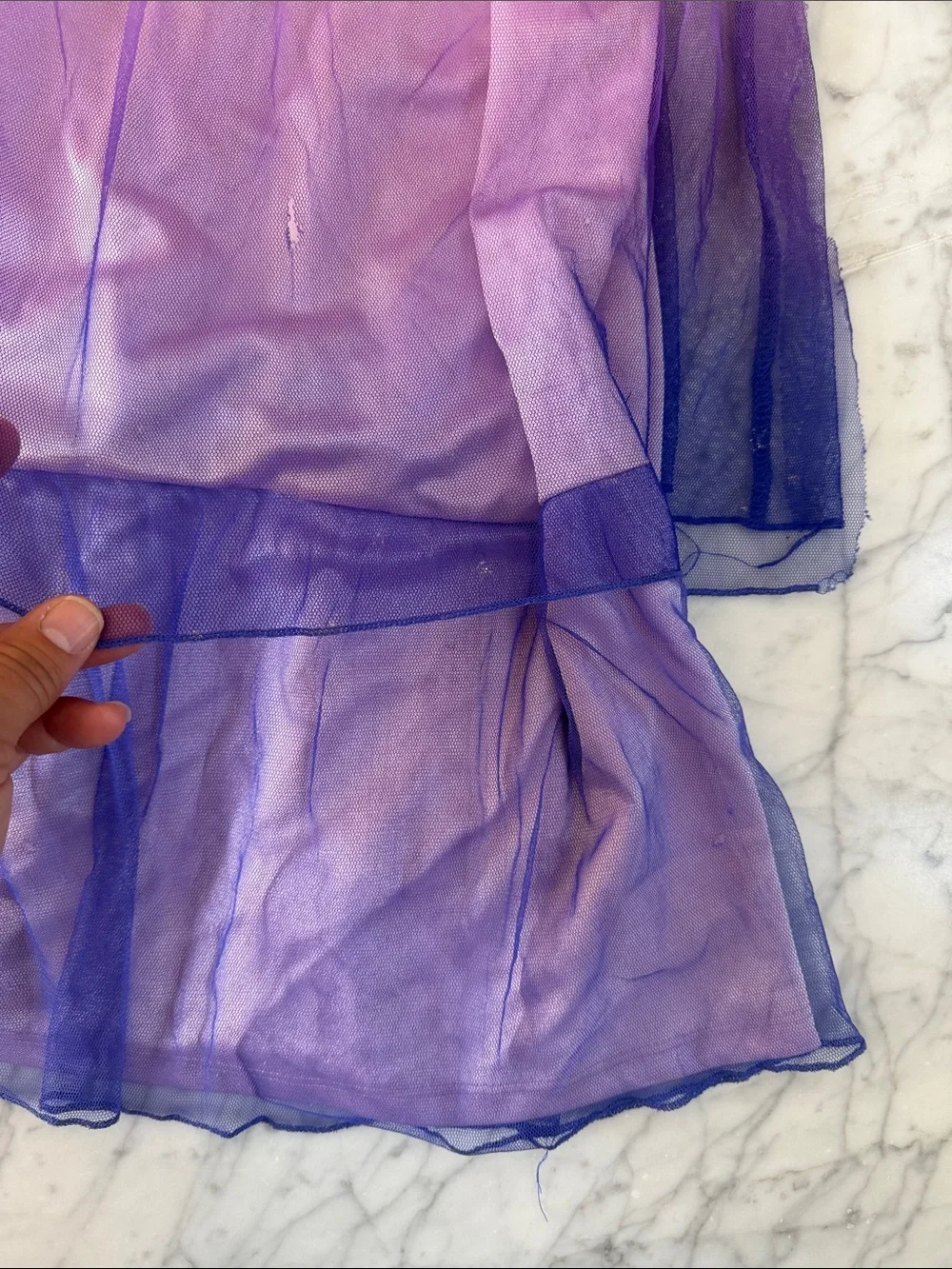 DISNEY Wish Dress Kids 4T Purple Asha Star Tulle Overlay Princess Nightgown
